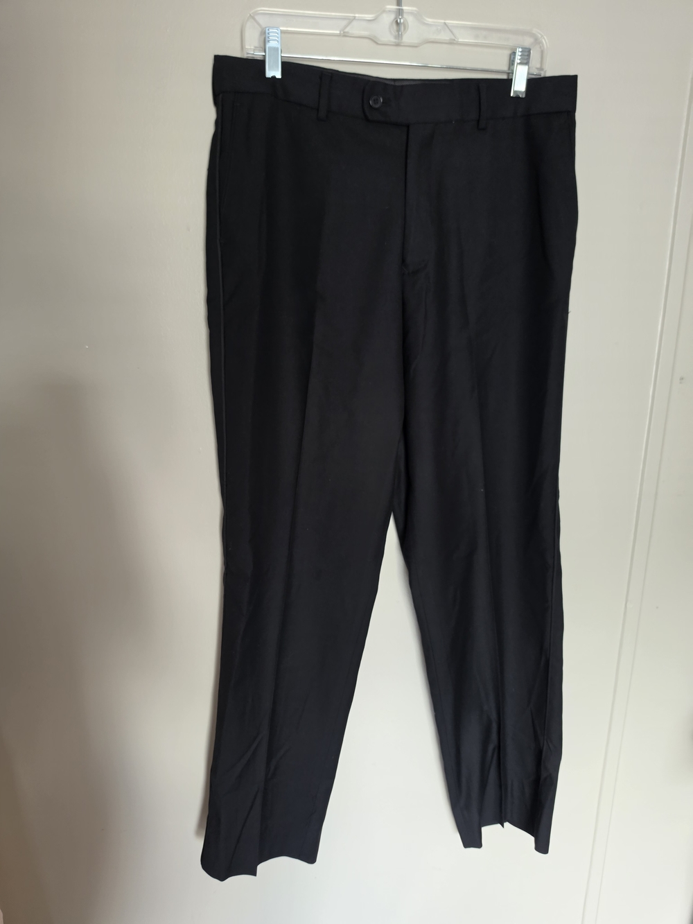 Vintage LINEAGE Black Dress Pants Size 32R Pleated Tailored Trousers Y2K